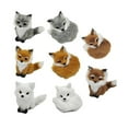 thumbnail image 5 of JINGT Artificial Faux Pelt Fox Ornament Lifelike Fox Model Home Decoration Gray A, 5 of 8