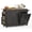 Black and Brown, variant on VASAGLE Mobile Kitchen Island with Trash Can Storage, Drop Leaf, Portable Island, Mobile Cart with Storage Cabinet, Rustic White and Brown