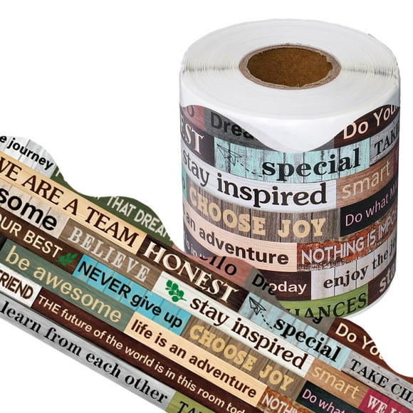 Cita inspiradora de ballena con borde de tablón de anuncios, 2,8 cm x 20 m