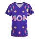thumbnail image 4 of Camiseta de manga corta con cuello en V y estampado de mujer con estilo Blusa suelta con estampado OAVQHLG3B Store  lin121212, 4 of 4