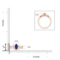 thumbnail image 5 of Angara Natural 0.3 Ct. Blue Sapphire with Diamond Solitaire Ring in 14K Rose Gold for Women (Ring Size: 12), 5 of 10