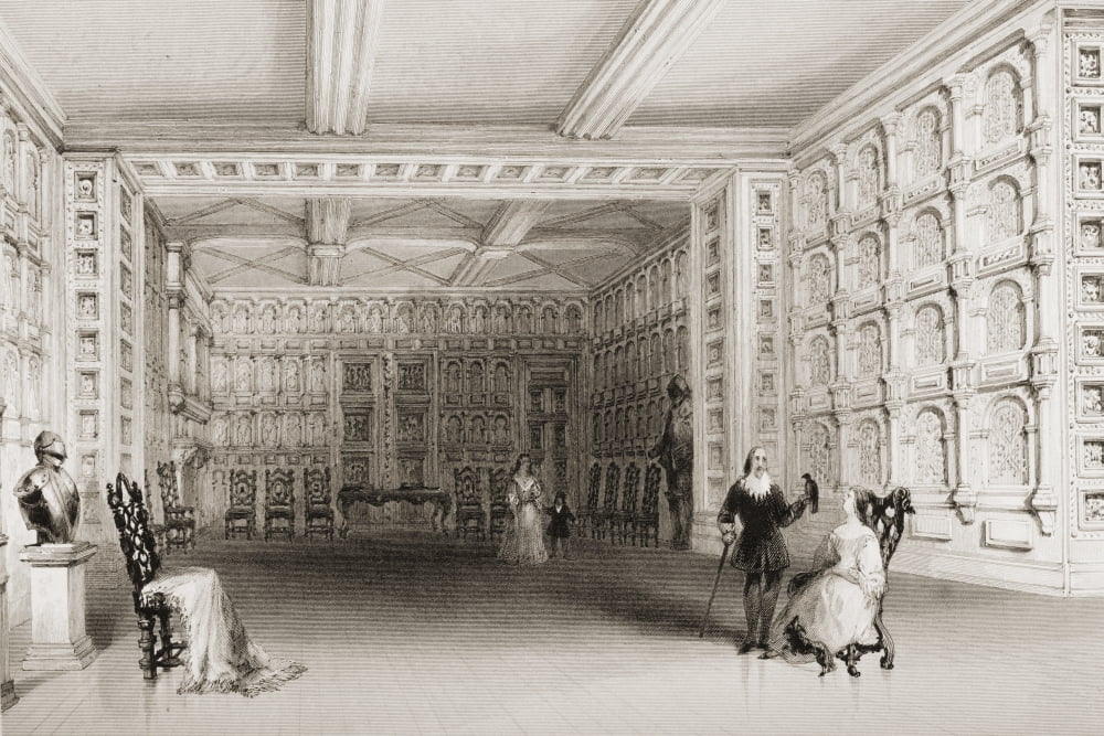 Interior Of A Room At Malahide Castle County Wicklow Ireland Drawn By WHBartlett Engraved By E Challis From The Scenery And Antiquities Of Ireland By NPWillis And JStirling CoyneIllustrated From Drawi
