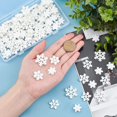 thumbnail image 3 of 100PCS White Resin Snowflakes White Snowflake Cabochon Christmas Snowflake Resin Charms Resin Embellishment Ornaments for Scrapbooking Resin Crafts - 3 Sizes White, 3 of 7
