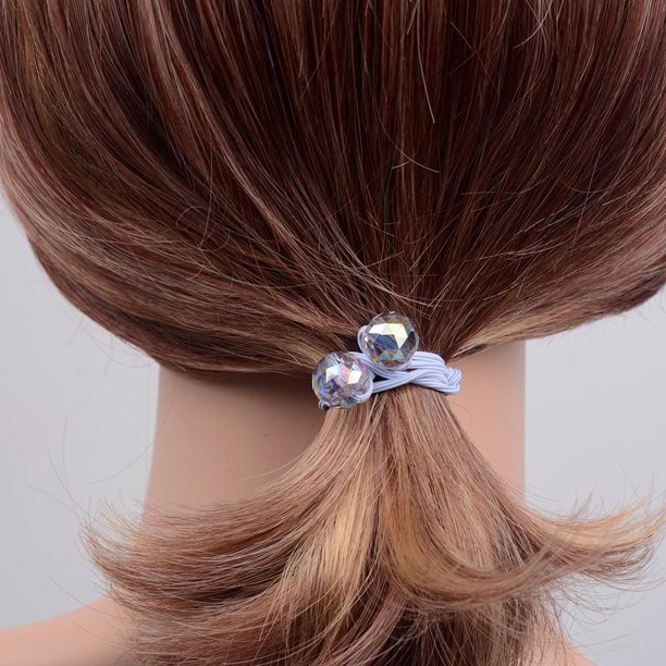 Banda de goma elástica para el cabello Colcomx 5 piezas lazo elástico azul claro