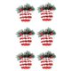 thumbnail image 2 of Fiudx Liquidación navideña Bolas de Navidad flocadas, bolas pintadas, decoración para árbol de Navidad, bolas de tela colgantes, arreglo decorativo, bolas de gamuza navideñas, 6 piezas, 2 of 7