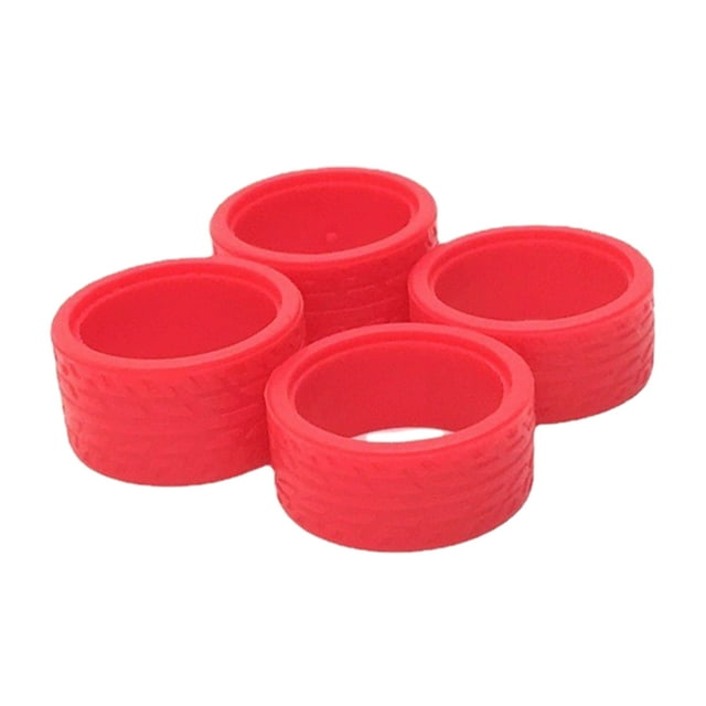 Xingzhi 4pcs Rubber 22mm 22.5mm Rubber Tire Compatible With 1/28 Wltoys K969 RC Car Upgrade Parts Upgrade Modified Color Racing red 1Set