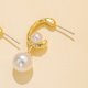 thumbnail image 3 of HomeKingdee Irregular Shaped Beads Geometric Creative Earrings - Network Red Metal Earrings for Women, Fashion Jewelry Gift for Various Occasions, 3 of 5