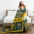 thumbnail image 4 of Throw Green Bay Blanket Flannel Blanket Lightweight Soft Football Blanket Travel Blanket Gift for Men Women 60"x50", 4 of 6