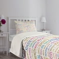 thumbnail image 3 of Ambesonne Fitness Quilted Bedspread Set 2 Pcs, Psychical Activity Word, Twin Size, Multicolor, 3 of 5