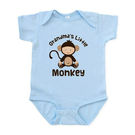 CafePress - Grandma Grandchild Monkey Infant Bodysuit - Baby Light Bodysuit, Size Newborn - 24 Months