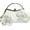 White, variant on KALAKALA Floral Satin Evening Bag for Women Elegant Clutch Purses Crossbody Shoulder Bag for Wedding, Prom, Party Detachable Chain