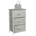 thumbnail image 7 of Sorbus Nightstand with 3 Drawers - Bedside Furniture & Accent End Table Storage Tower for Home, Bedroom Accessories, Office, College Dorm, Steel Frame, Wood Top, Easy Pull Fabric Bins (Grey), 7 of 7