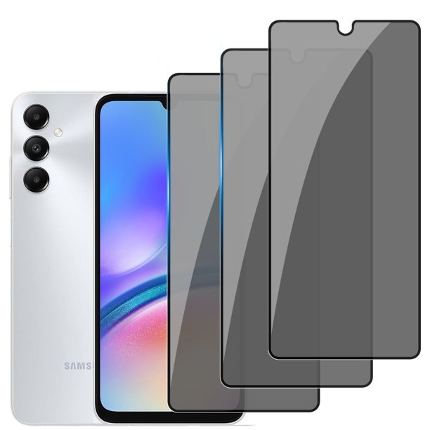 Zonyee Protector de pantalla de privacidad de vidrio templado para Samsung Galaxy A05s - Película protectora resistente a rayones - Fácil instalación Protección de borde a borde - Sin burbujas