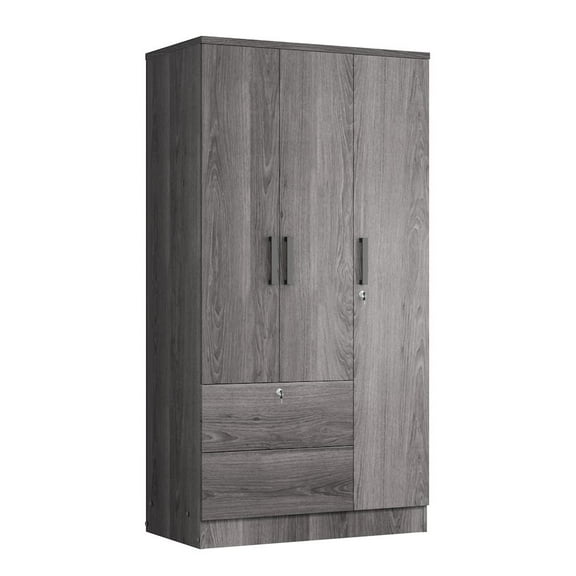 Woodpeckers Furniture and Mattress Symphony Wardrobe Closet with Two Drawers