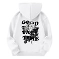 thumbnail image 4 of SUXIAN Sweatshirts for Teen Girls Letter Print Hooded with Pocket for Casual Sports Wear White 7-8 Years, 4 of 7