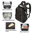 thumbnail image 5 of JIALIOU 14" Laptop Backpack Waterproof Airline Approved Stylish Casual Daypack for Travel Business College Work, Elegant Grid Lines, 5 of 8