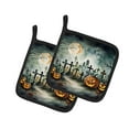 thumbnail image 2 of Graveyard Spooky Halloween Pair of Pot Holders 7.5 in x 7.5 in, 2 of 2