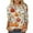 QR3-Orange, variant on Thanksgiving Shirts for Women 3/4 Length Sleeve Womens Tops Funny Turkey Graphic T Shirts Casual Crew Neck Family Party Tunic Top