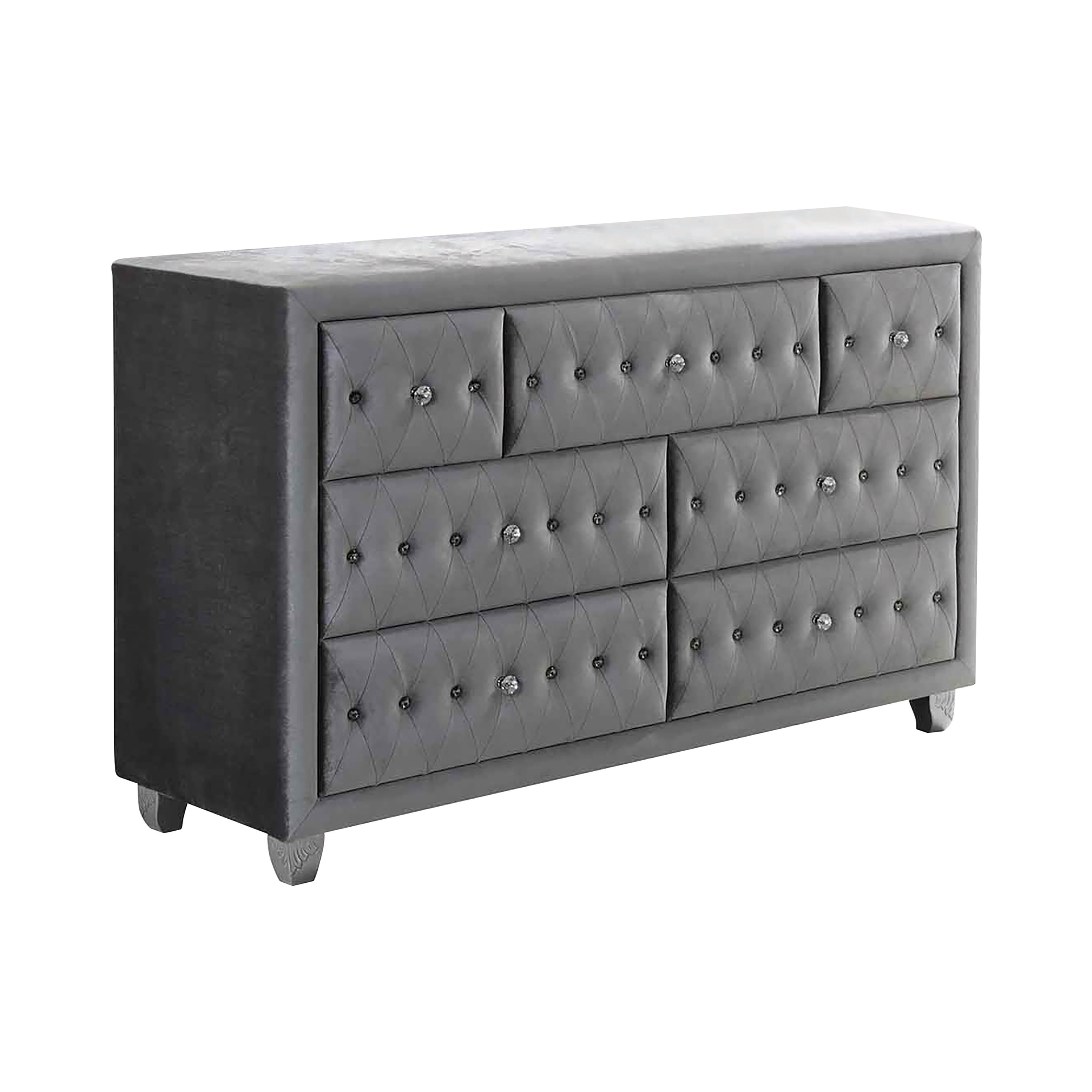 Deanna 7drawer Rectangular Dresser Grey