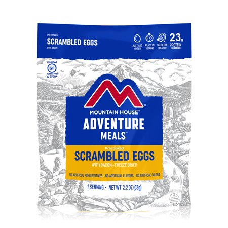 UPC: 0041133554572 | Mountain House Scrambled Eggs with Bacon  Gluten-Free  Freeze-Dried Food  1 Serving