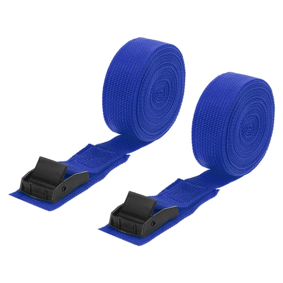 Tie Down Straps, 2Pcs Adjustable Buckle Lashing Straps, 400x2.5cm Cinch Strap (Dark Blue)