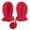 Rose Red, variant on Polar Fleece Mittens with String Plush Gloves for Kids Winter Full Finger Mitten