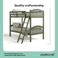thumbnail image 4 of Storkcraft Long Horn Twin over Twin Bunk Bed, Olive, 4 of 18