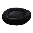thumbnail image 1 of Cama para gatos con forma de dona, cómoda, lavable, suave, para otoño e invierno, para mascotas, nido para cachorros, gatitos y caniches de Pomerania. negro S, 1 of 8