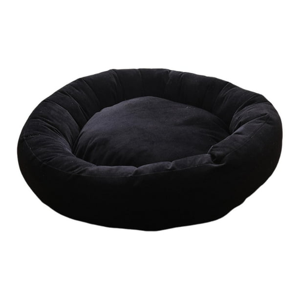 Cama para gatos de otoño e invierno, suave, lavable, nido para caniche, gatito, chihuahua negro S