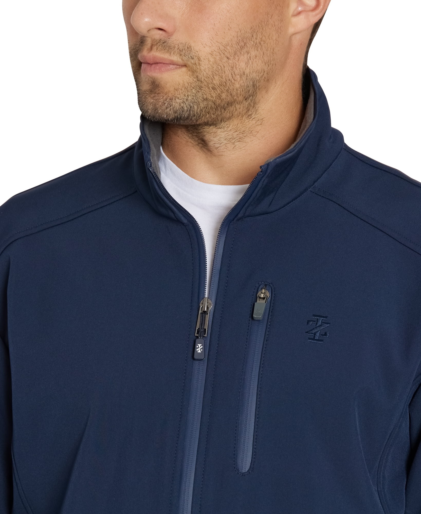 IZOD Men s Fleece Lined Softshell Jacket Grey XX Large Walmart