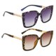 thumbnail image 1 of Gafas de sol cuadradas grandes para mujer UV400 Leopard+Marrón, Marrón Marrón + gris Yinane Gafas de sol con montura Cat Eye para mujer, 1 of 8