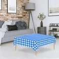 thumbnail image 4 of Qxpztk Gingham Tablecloth Blue and White Checkered Tablecloths 54 x 108 Inches Disposable Plastic Gingham Tablecovers Waterproof Rectangle Picnic Table Covers for Birthday Party Supplies, 4 of 9