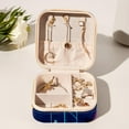 thumbnail image 6 of Note Travel Portable Square Decorative Box Jewelry Stand: All-in-One Earring Holder, Ring Keeper, Necklace & Bracelet Organizer - Storage Box for Girls and Women, 6 of 6