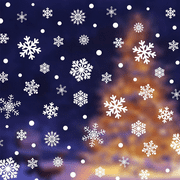 Peroptimist 100PCS Christmas Snowflake Window Clings Decorations - White Baubles/Bells -Winter Wonderland Xmas Party Stickers Decal Ornaments?4 Sheets