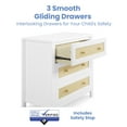 thumbnail image 6 of Simmons Kids Theo 3 Drawer Dresser with Changing Top and Interlocking Drawers, Bianca White/Textured Almond, 6 of 13