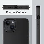 Entronix Silicone Soft Case Designed for iPhone 15 Shockproof Durable Slim Fit, Black