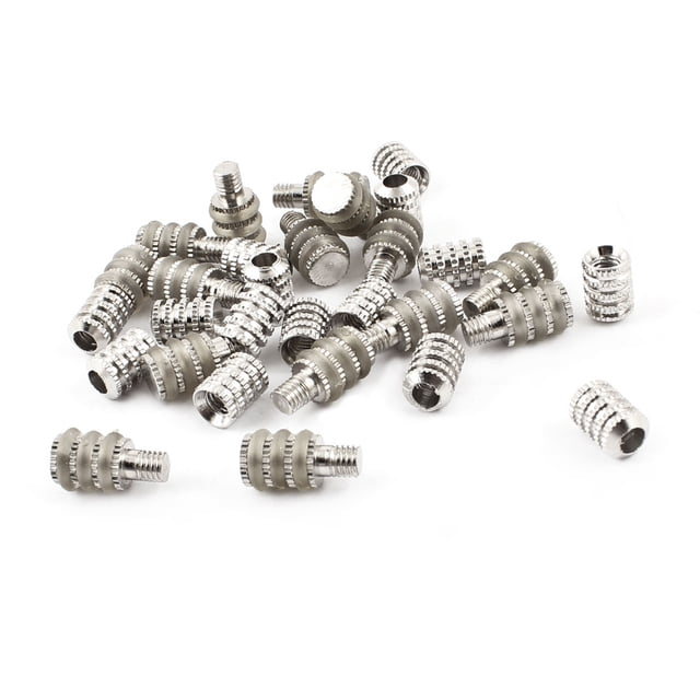 22mm X 8mm 4,5mm Roscado Simple Extremo Vidrio Estante Soporte 15 Piezas