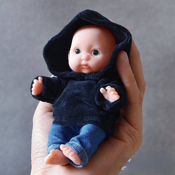 Muñecas Reborn Baby Reborn Silicona Reborn Baby Doll 12 Cm 4.72 Pulgadas Palm Dolls Pijamas Vestido Simulación Bebé Reborn Baby Doll Juguetes