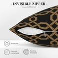 thumbnail image 5 of Square Throw Pillow Covers with Core, Black Background Track Pattern Pillows for Sofa Beds, 18"x18", 5 of 9