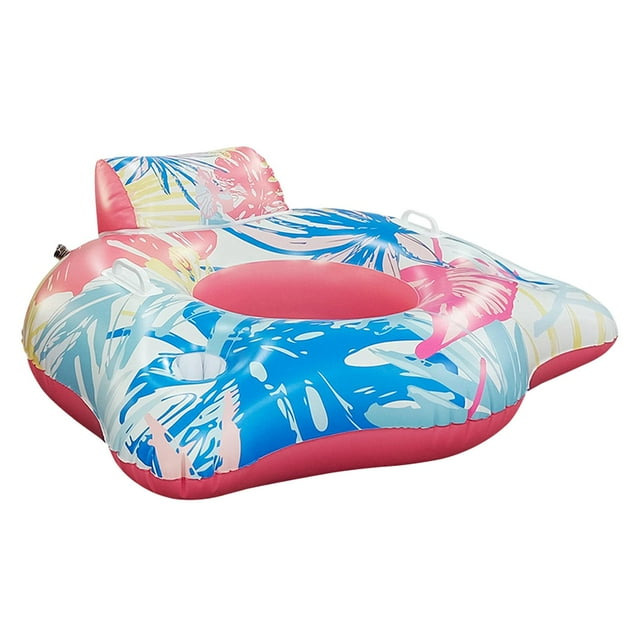 lionlar Inflatable Pool Float Chairs Adults Float Hammock for Water Parks Beach Blue Pink