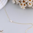 thumbnail image 5 of CROPD Pearl Necklace for Women, 14K Plated Pearl Choker Necklace, Classic Style, White Pearl, Brass Metal, Adult Women's Gift, 5 of 7