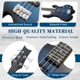 thumbnail image 4 of Ktaxon 44in Electric Bass Guitar with 20W Amp, 4 String Flame Style Bass Guitar Starter Kit, Blue, 4 of 10