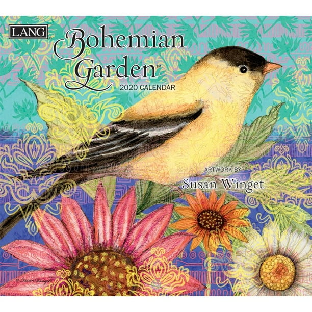 Calendars Bohemian Garden Wall Calendar Linen Embossed Paper And Full Color Pages All Major Significant Holidays Walmart Com Walmart Com walmart