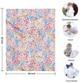 thumbnail image 4 of Pink Pioneer Flower Pattern Blanket,Comfortable Soft Flannel Throw Blanket,All Season,Warm Lightweight Blankets for Sofa Bed Couch Living Room Chair,30"x40", 4 of 4