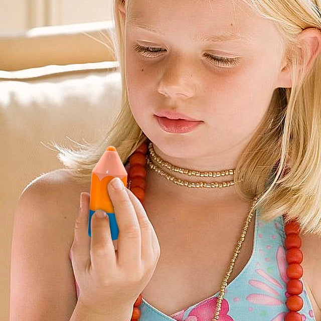 Fiudx Liquidación de ofertas flash Bálsamo labial infantil en gorro geométrico Bálsamo labial hidratante y nutritivo