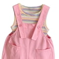thumbnail image 6 of Lullu Girls Cute Rabbit Ear Overall Shorts Casual Sleeveless Romper, Sizes 4-5, 6 of 8