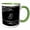 Green/White, variant on 3drose, Image of Scrolly Victorian Style Letter G, 11oz Magic Transforming Mug