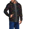 thumbnail image 2 of Wukai Butterfly Print Men's Zip-Up Hoodie,Fleece Full-Zip Hoodie for Men, Hooded Sweatshirt-X-Large, 2 of 5