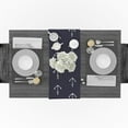 1pcs Anchor Blue Navy Lines Modern Table Runners For Wedding Party ...