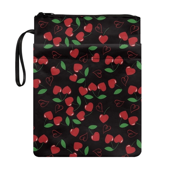 HELLHERO Notebook Wraps with Pocket Handle Polyester Easy Carry Book Case for Reader Hardcover Books 8.66 x 11.42